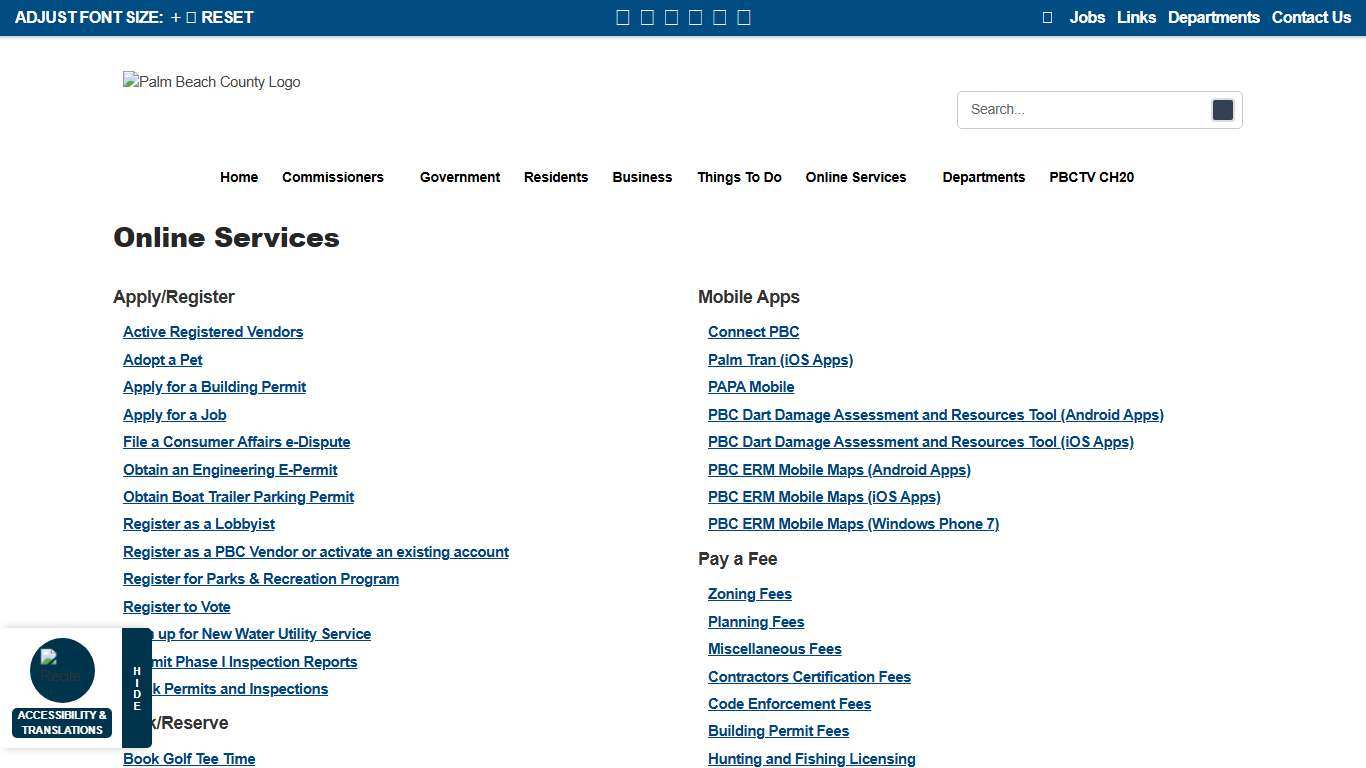 Palm Beach County Online Services